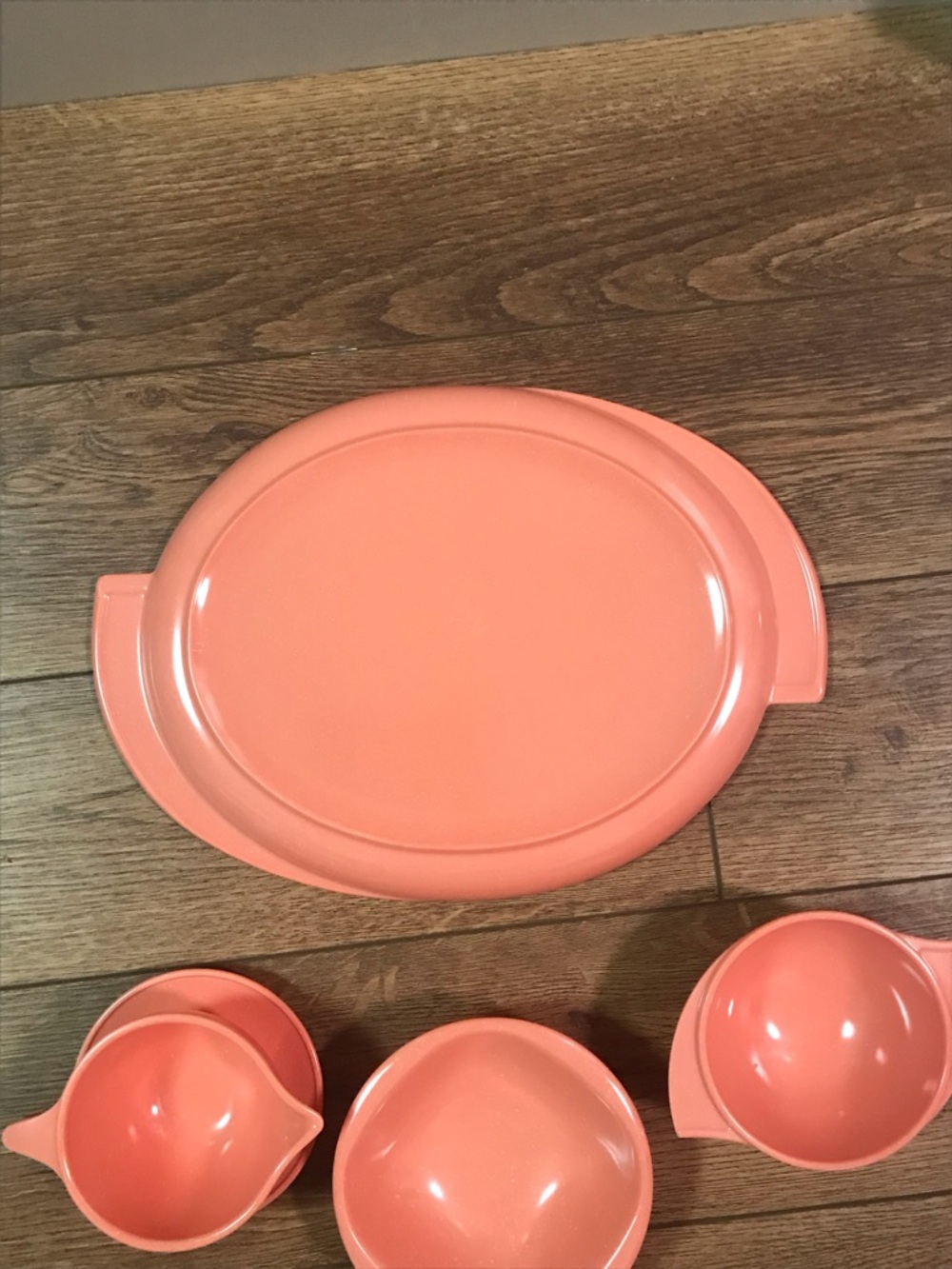 Boonton NJ Pink Speckled Serving Set - Picture 8 of 12